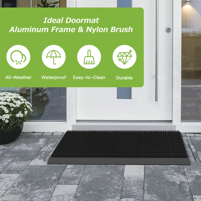 Matace Heavy Duty Aluminum Frame Outdoor Doormat