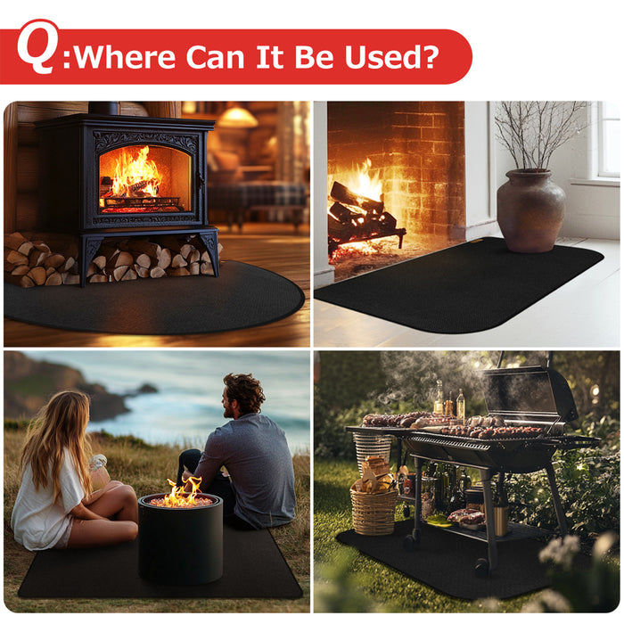 Matace Fireproof Fireplace Mat Hearth Rug Where Can It be Use