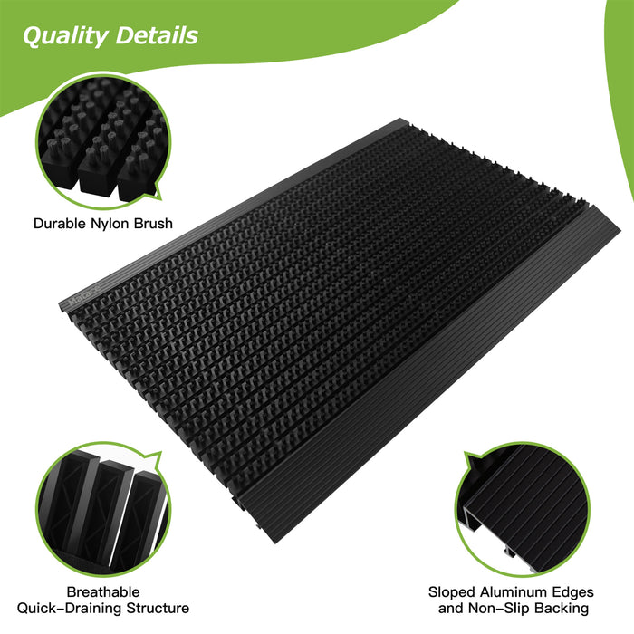 Matace Heavy Duty Aluminum Frame Outdoor Doormat