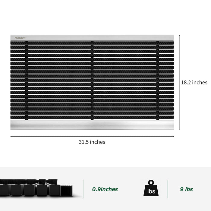 Matace Aluminum Doormat with Brush Size Silver