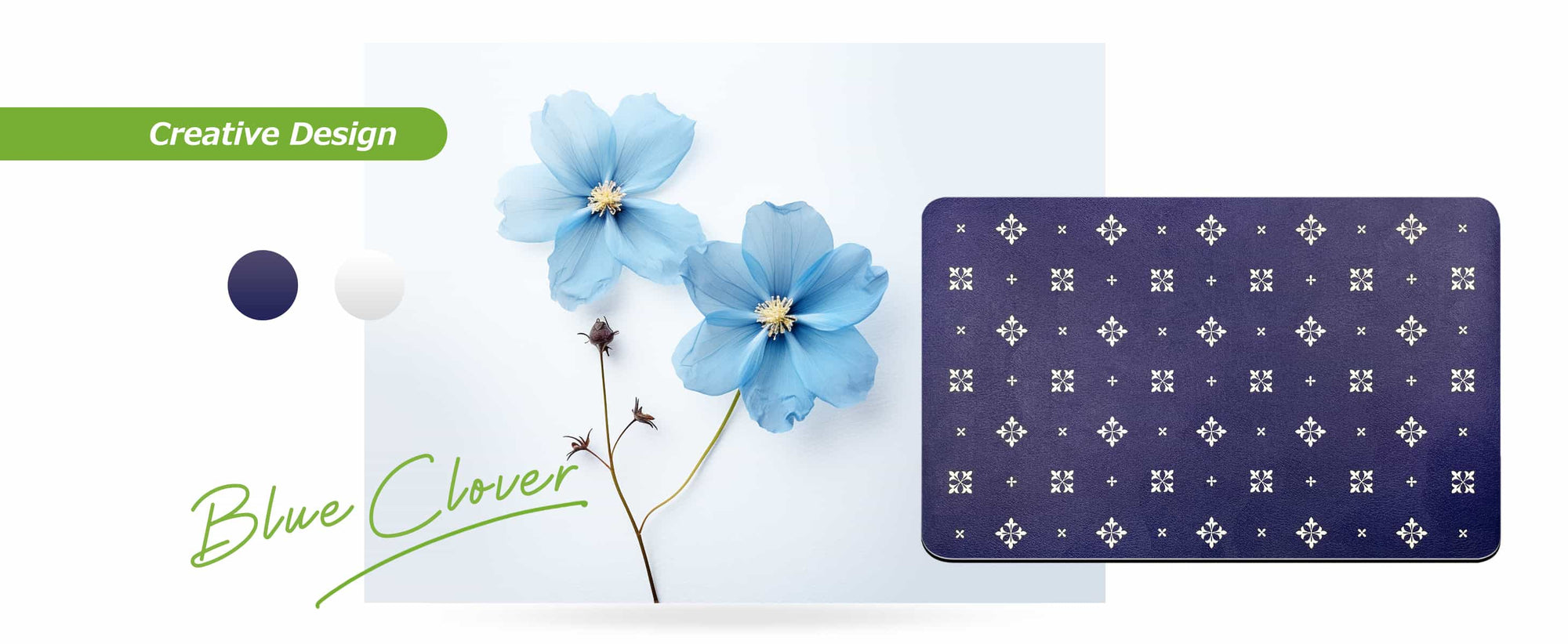 Matace Designer Dish Drying Mat BLUE CLOVER Design Inspiration