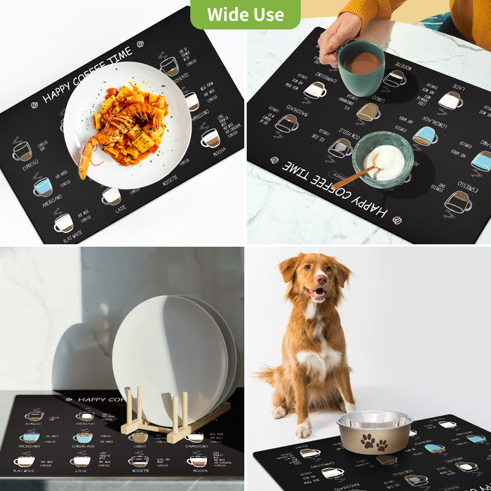 Matace Designer Coffee Mat Multipurpose Coffee Flavor Menu