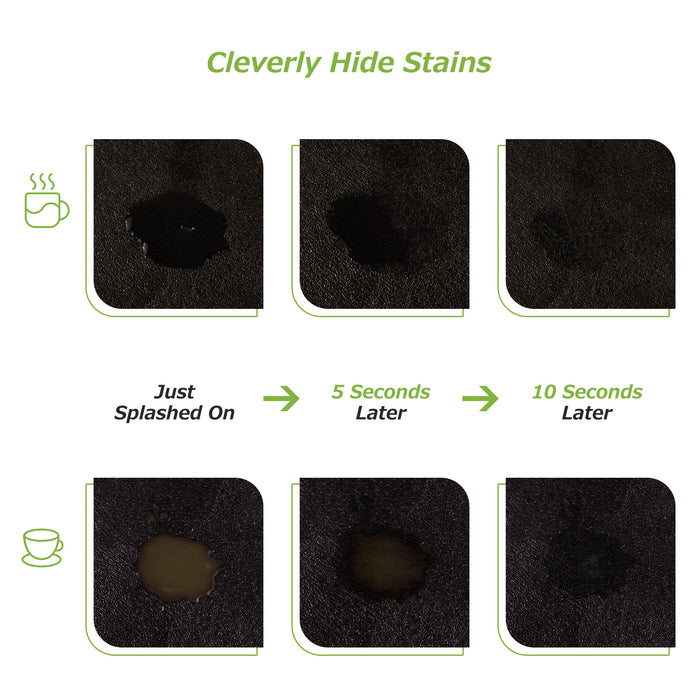 Matace Designer Coffee Mat Super Absorbent Solid Black
