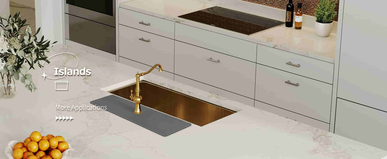 Matace Faucet Splash Mat Long Style for Kitchen Islands Sink