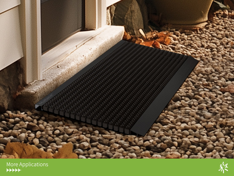 Matace Heavy Duty Aluminum Doormat Heavy Dirt Black Mobile
