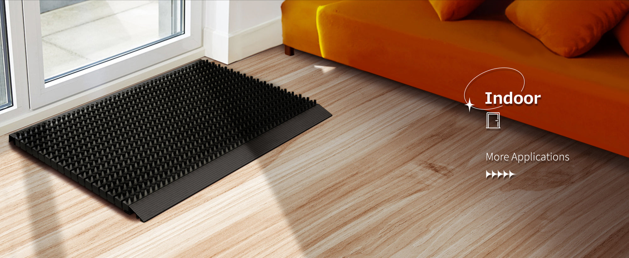 Matace Heavy Duty Aluminum Doormat Indoor Black PC