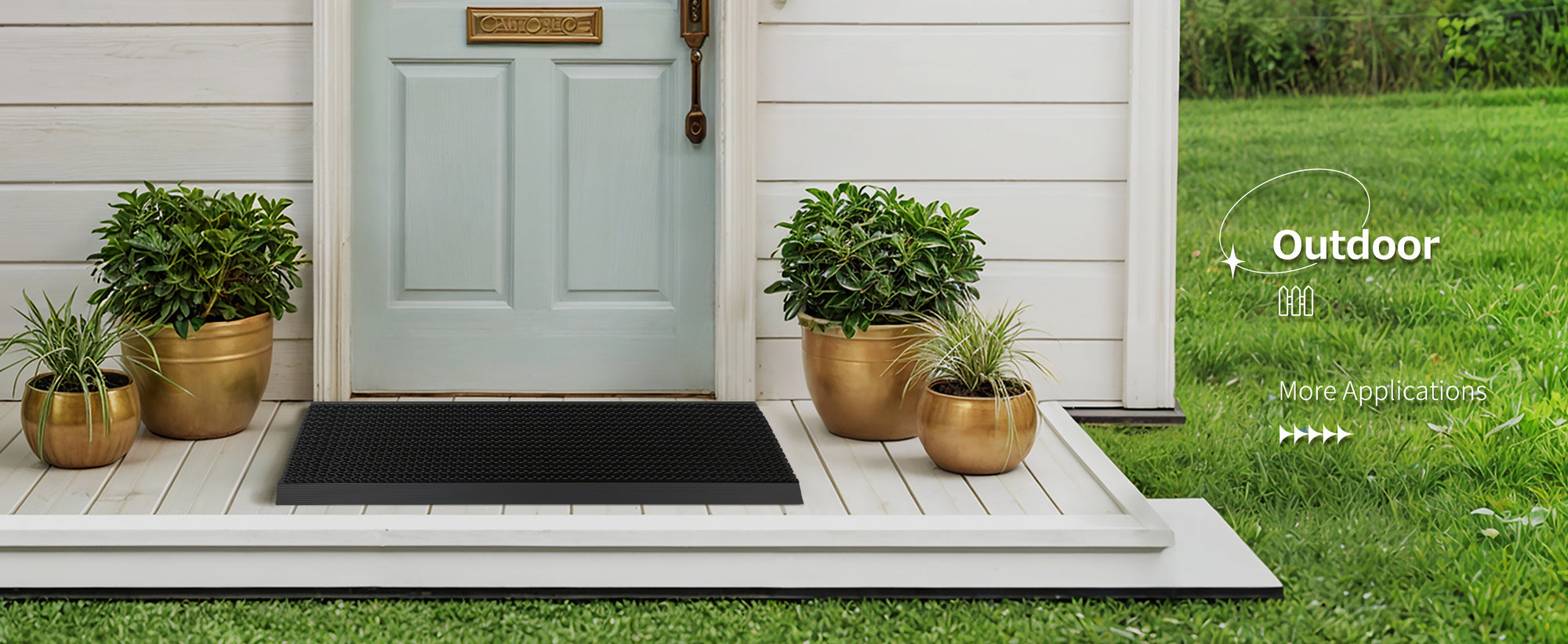Matace Heavy Duty Aluminum Doormat Outdoor Black PC
