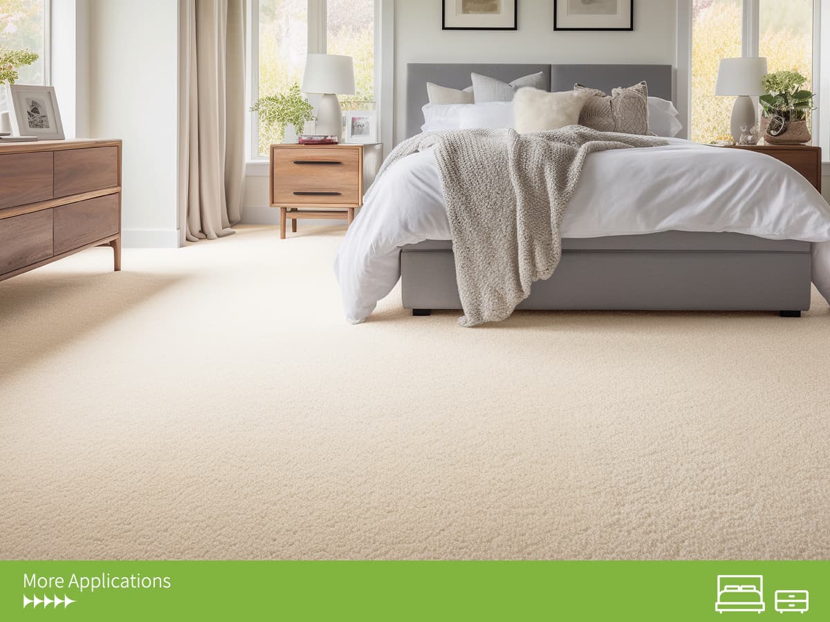 Matace Plush Cut Pile Removable Carpet Tiles ATHENA Series Wide Use Bedroom