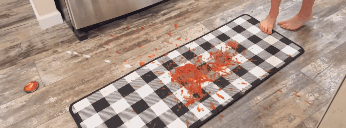 Ketchup on floor 