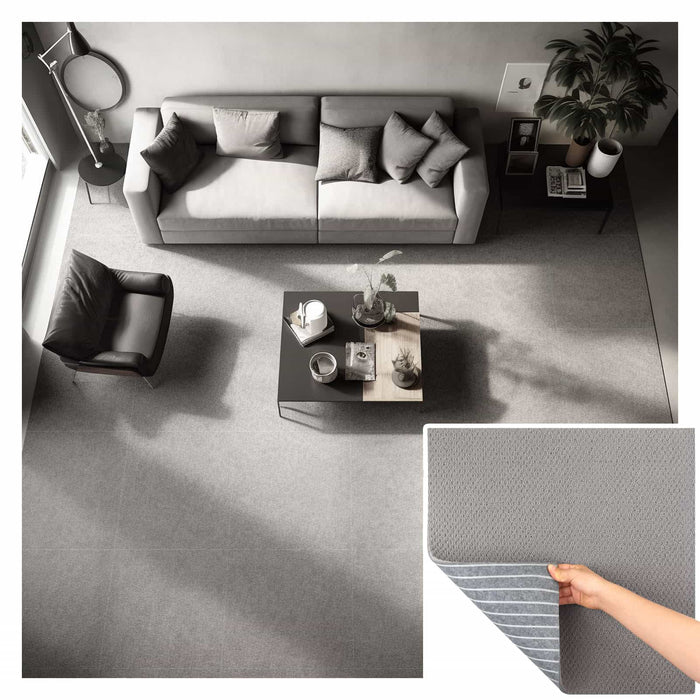 Matace Removable Carpet Squares Gray Living Room
