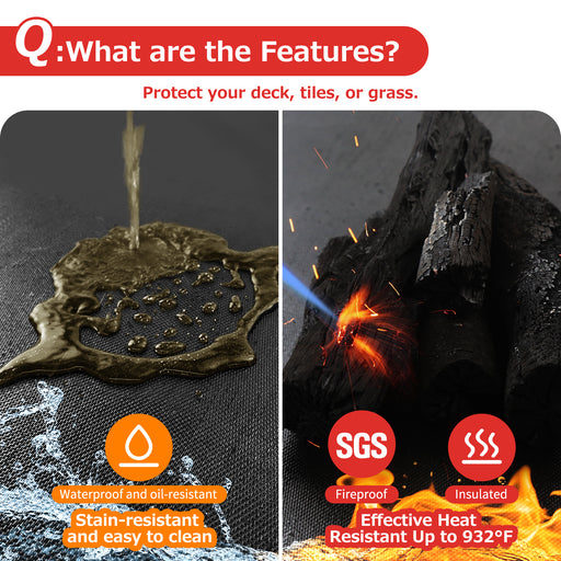 Matace Grill Mat Fireproof Waterproof Oil-resistant