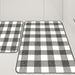 Matace Buffalo Check Kitchen Rugs Set 2 Piece Gray and White