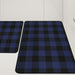 Matace Buffalo Check Kitchen Rugs Set 2 Piece Black and Blue