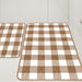 Matace Buffalo Check Kitchen Rugs Set 2 Piece Brown and White