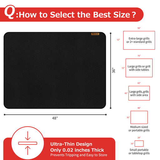 Matace Grill Mat Suitable Size 48x36