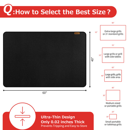 Matace Grill Mat Suitable Size 60x40
