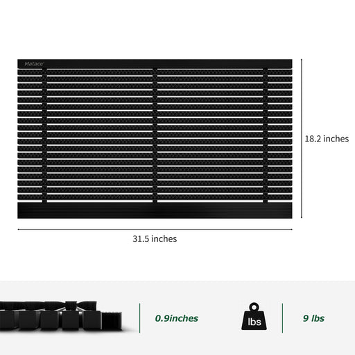 Matace Aluminum Doormat with Brush Size Black
