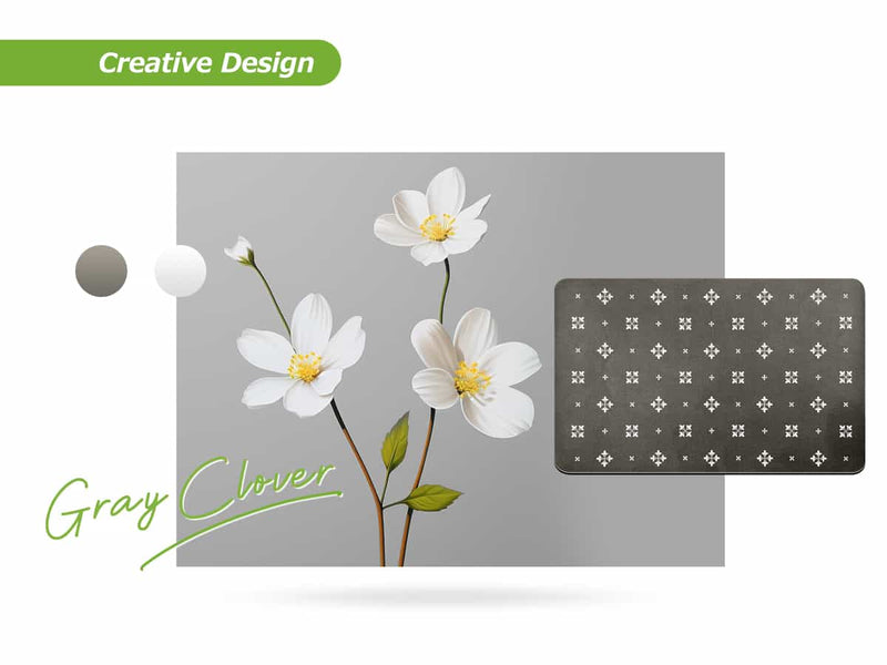 Matace Designer Dish Drying Mat GRAY CLOVER Design Inspiration