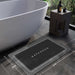 Matace 20"x32"" Quick Dry Bathroom Rugs Rectangle Dark Gray with Text Size