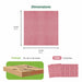 Matace Removable Carpet Squares with Padding 20x20 Pink