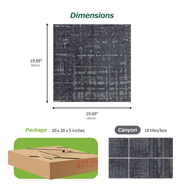 Matace Removable Carpet Tile Squares Dimensions Canyon