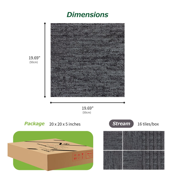 Matace Removable Carpet Tile Squares Dimensions Stream