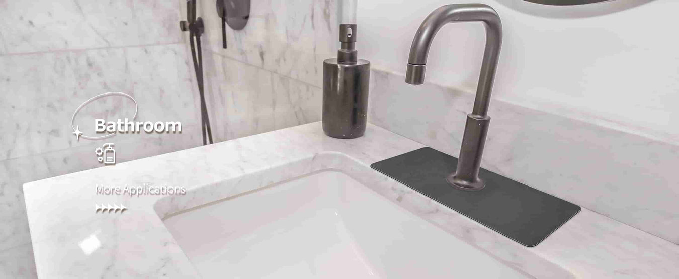 Matace Faucet Splash Mat Short Style for Bathroom Sink