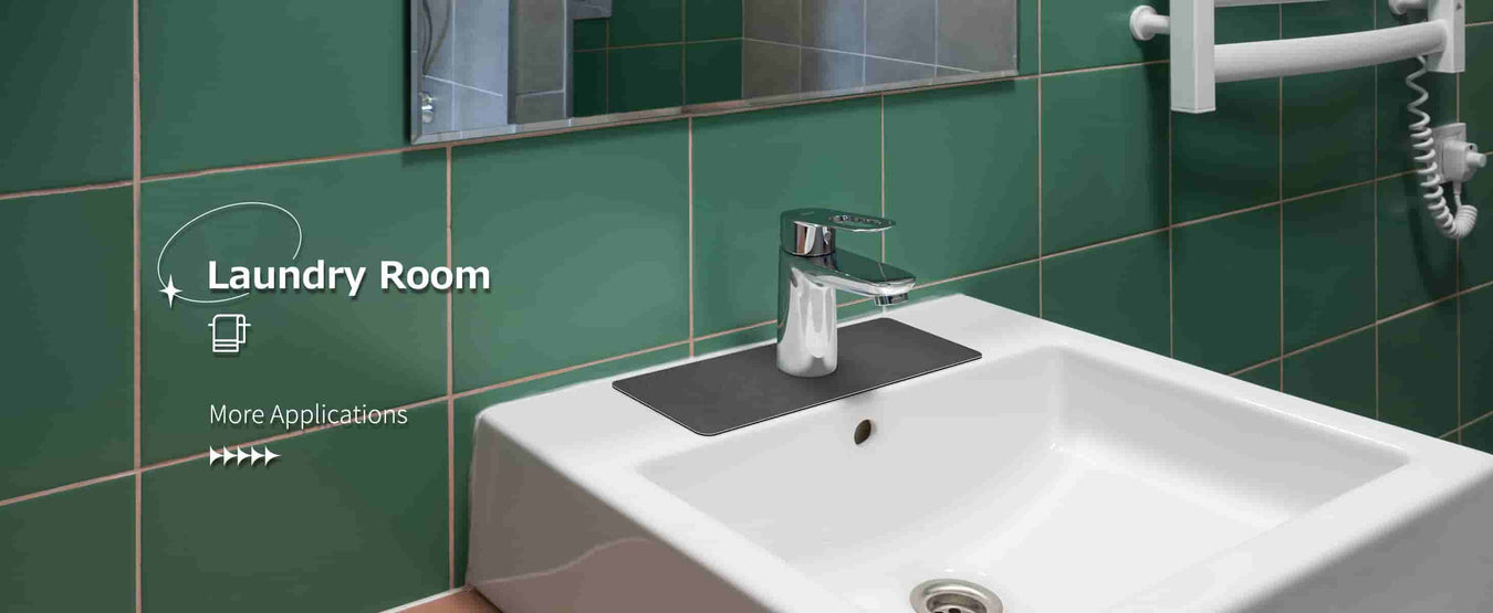 Matace Faucet Splash Mat Short Style for Laundry Room Sink