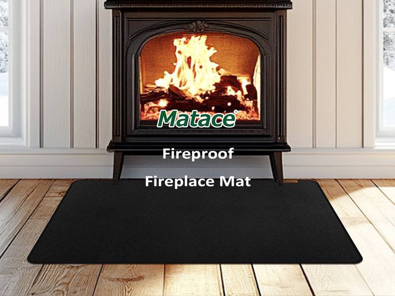 Matace Fireproof Fireplace Mat for Wood Stove