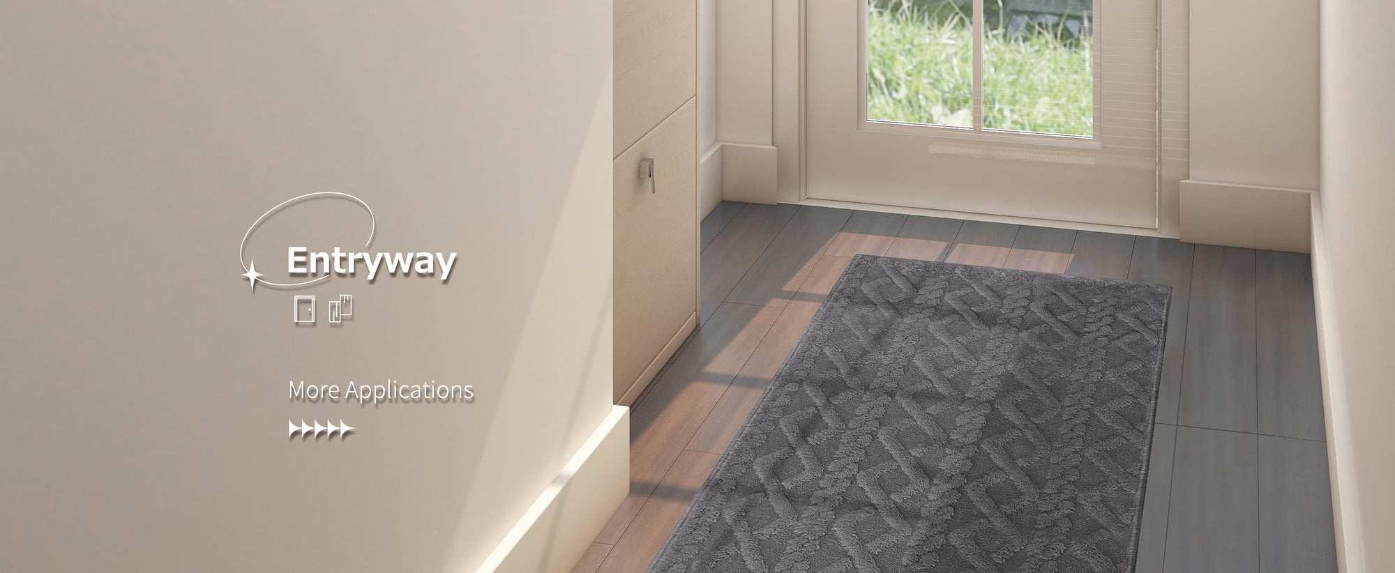 Matace Machine Washable Kitchen Rugs Cookie Gray Idea for Entryway