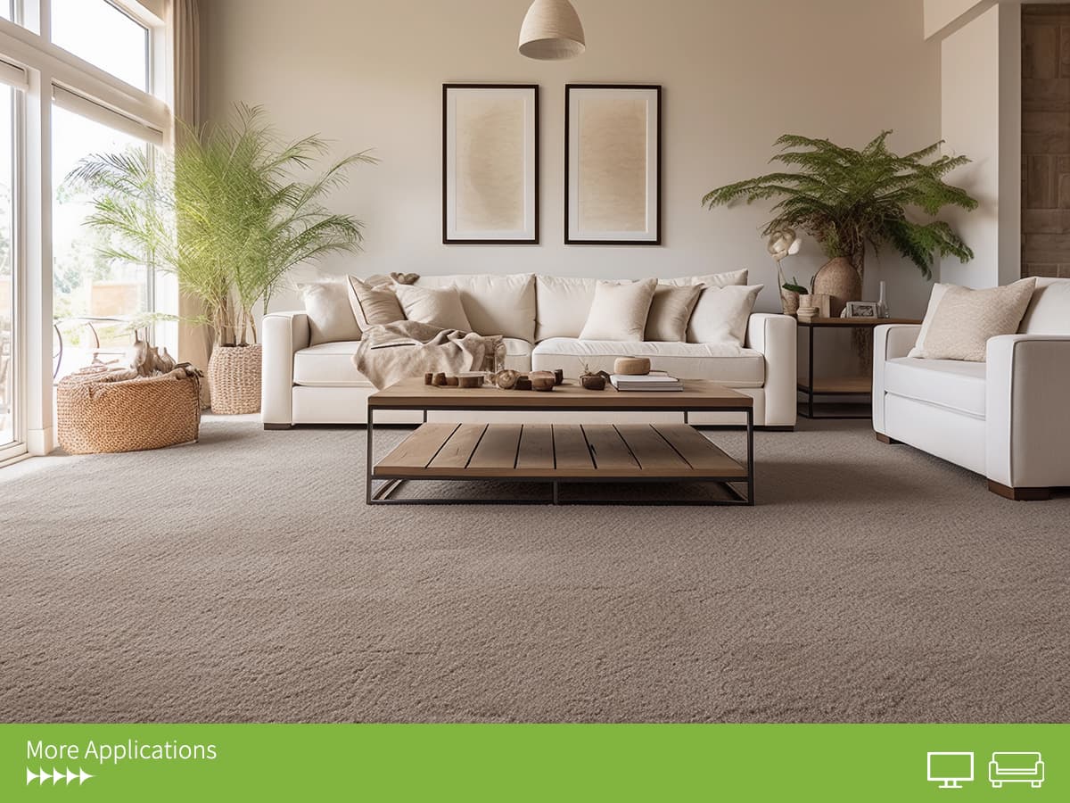 Matace Plush Cut Pile Removable Carpet Tiles ATHENA Series Wide Use Living Room