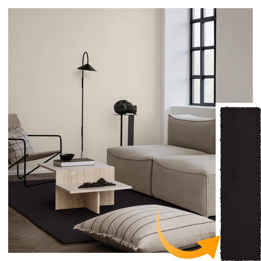 Matace Removable Carpet Tile Plank Black, Easy to Install and Machine Washable, Rec for Home Theater, Bedroom, Living Room and More