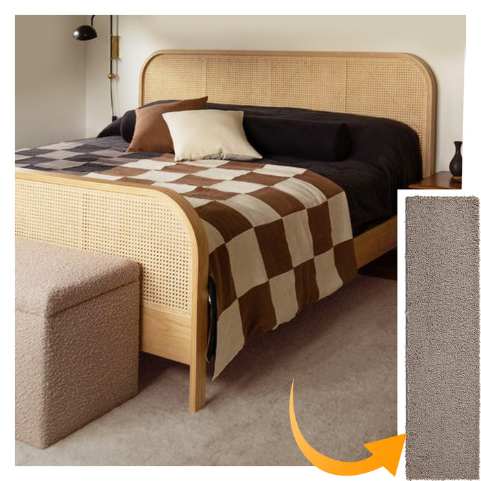 Matace Removable Carpet Tile Plank Khaki, Rec for Living Room, Bedroom, Den and More