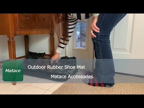 Matace 100 Percent Rubber Boot Tray for Entryway - Water Resistant Shoe Trays- Natural Rubber Mats for Shoes, Boots, Pets - Indoor and Outdoor Use