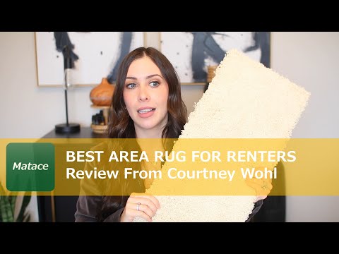 Review Of Best Area Rug For Renters From Courtney Wohl | Matace Removable Carpet